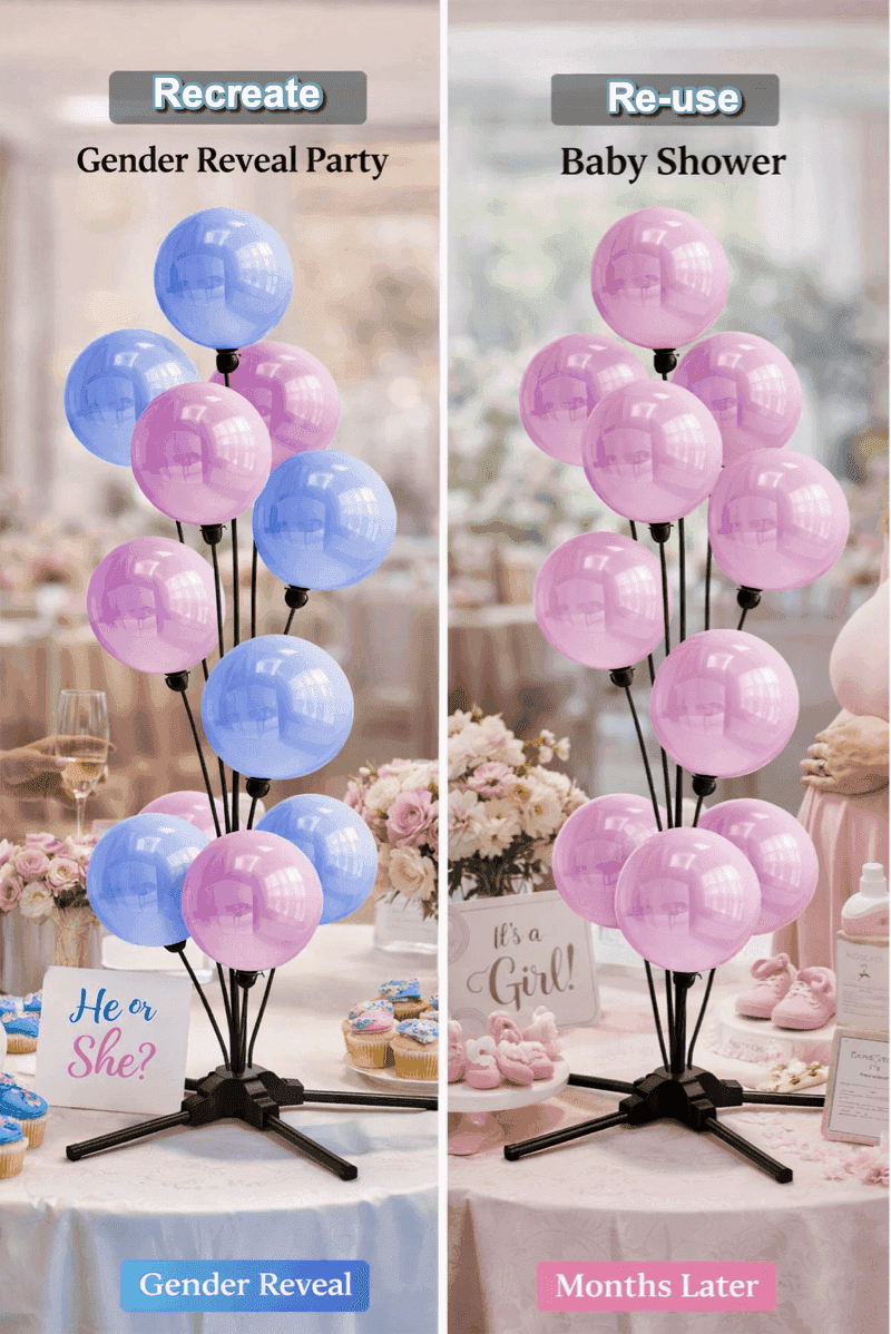 Herbruikbare ballondecoratie gebruikt bij meerdere gelegenheden