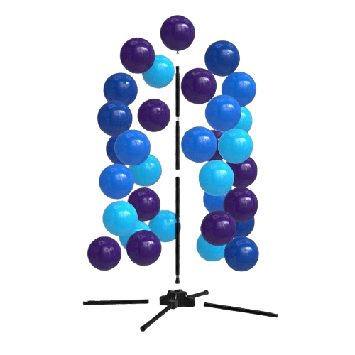 Exploded view van het PilaMania modulaire decoratiesysteem met onderdelen uitgelicht