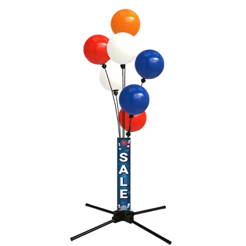 PilaMania ballon stoepbord met SALE-zuil en een tros ballonnen, zonder omgeving